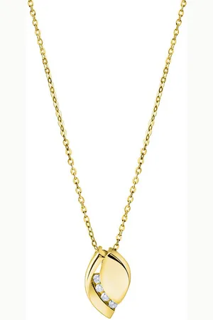 Zeeme Kette mit Anhänger 925/- Sterling Silber vergoldet Zirkonia