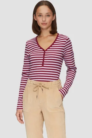 QS by s.Oliver Langarmshirt Stretchiges Longsleeve mit Henleyausschnitt - Verkäufer: