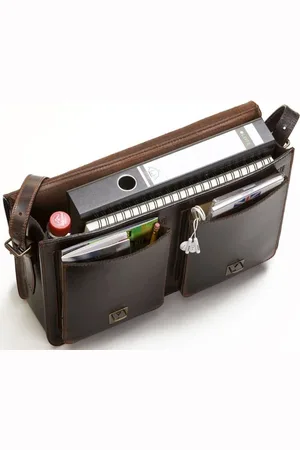 Mika Aktentasche Aktentasche Robbert Sattelleder 41x12x28cm - Verkäufer: McBuero
