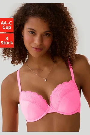 Petite Fleur Push-up-BH (Packung, 3 Stück) mit Bügel im attraktiven Multipack, Dessous