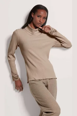 Madeleine Langarmshirt Rollkragen-Shirt mit Spitze - Verkäufer: Premio Fashion GmbH