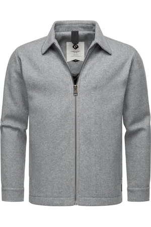 Ragwear Outdoorjacke Azzte Felt stylische Herren Hemdjacke in Woll-Optik