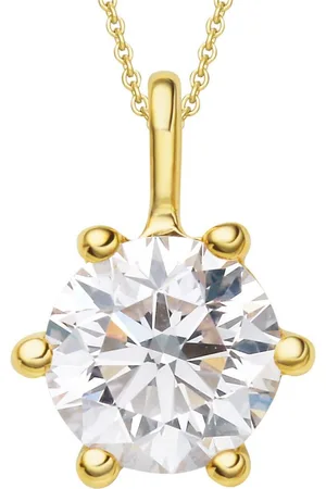 vivance collection Kettenanhänger 0.5 ct Diamant Brillant Anhänger aus 585 Gelbgold, Damen Gold Schmuck