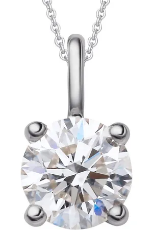 vivance collection Kettenanhänger 0.3 ct Diamant Brillant Anhänger aus 750 Weißgold, Damen Gold Schmuck