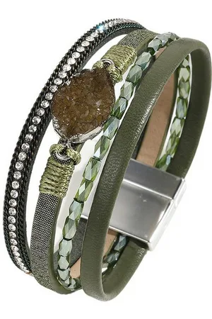 Karma Lederarmband Damenarmband Wickelarmband Damen Magnetverschluss (Geschenk für Sie, Accessoires), Damenarmband Armschmuck Armbandset - Verkäufer: Sanixa