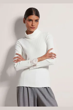Madeleine Langarmshirt Rollkragen-Shirt mit Spitze - Verkäufer: Premio Fashion GmbH
