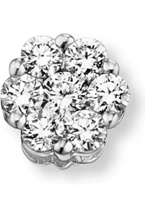 vivance collection Kettenanhänger 0.15 ct Diamant Brillant Anhänger aus 585 Weißgold, Damen Gold Schmuck