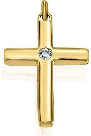 vivance collection Kettenanhänger 0,05 ct Diamant Brillant Anhänger aus 585 Weißgold, Damen Gold Schmuck