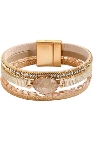 Karma Lederarmband Damenarmband Wickelarmband Damen Magnetverschluss (Geschenk für Sie, Accessoires), Damenarmband Armschmuck Armbandset - Verkäufer: Sanixa