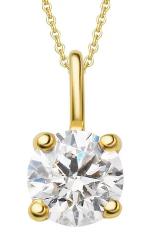 vivance collection Kettenanhänger 0.2 ct Diamant Brillant Anhänger aus 585 Gelbgold, Damen Gold Schmuck