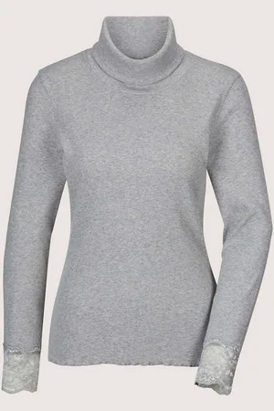 Madeleine Langarmshirt Rollkragen-Shirt mit Spitze - Verkäufer: Premio Fashion GmbH
