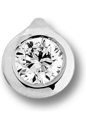vivance collection Kettenanhänger 0.5 ct Diamant Brillant Zarge Anhänger aus 750 Weißgold, Damen Gold Schmuck Zarge