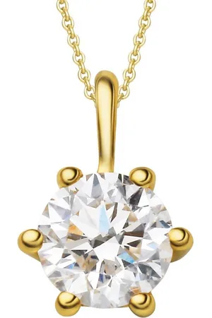 vivance collection Kettenanhänger 0.3 ct Diamant Brillant Anhänger aus 585 Gelbgold, Damen Gold Schmuck