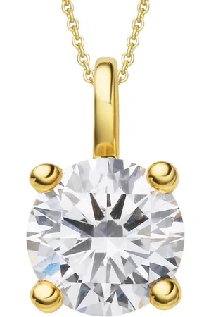 vivance collection Kettenanhänger 0.5 ct Diamant Brillant Anhänger aus 585 Gelbgold, Damen Gold Schmuck