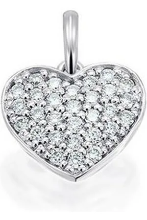 vivance collection Kettenanhänger 0,10 ct Diamant Brillant Anhänger aus 585 Weißgold, Damen Gold Schmuck