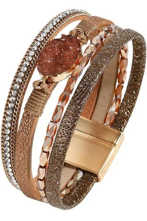 Karma Lederarmband Damenarmband Wickelarmband Damen Magnetverschluss (Geschenk für Sie, Accessoires), Damenarmband Armschmuck Armbandset - Verkäufer: Sanixa