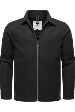 Ragwear Outdoorjacke Azzte Felt stylische Herren Hemdjacke in Woll-Optik