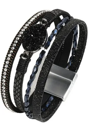 Karma Lederarmband Damenarmband Wickelarmband Damen Magnetverschluss (Geschenk für Sie, Accessoires), Damenarmband Armschmuck Armbandset - Verkäufer: Sanixa