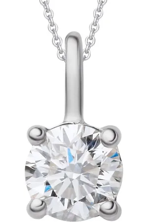 vivance collection Kettenanhänger 0.25 ct Diamant Brillant Anhänger aus 585 Weißgold, Damen Gold Schmuck