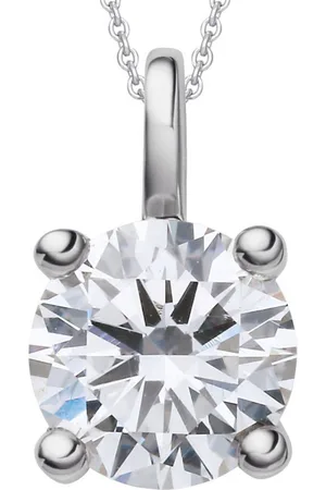 vivance collection Kettenanhänger 0.5 ct Diamant Brillant Anhänger aus 585 Weißgold, Damen Gold Schmuck