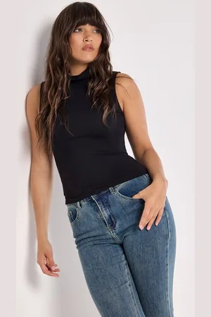 Apricot Tanktop Jersey Top, mit Rollkragen - Verkäufer:
