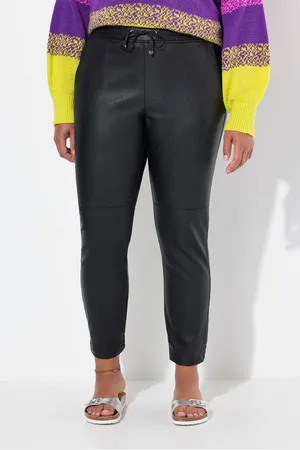 Angel of Style Schlupfhose Lederoptik-Hose Elastikbund und -saum - Verkäufer: Popken Fashion Group