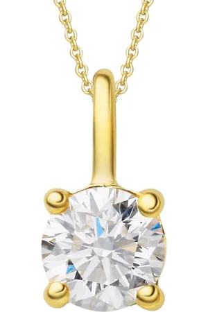 vivance collection Kettenanhänger 0.25 ct Diamant Brillant Anhänger aus 585 Gelbgold, Damen Gold Schmuck