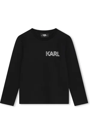 Karl Lagerfeld Langarmshirt Langarmshirt Longsleeve schwarz ikonisch Logo Print - Verkäufer: coolkids-store