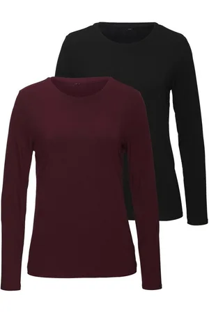 Lascana Langarmshirt aus weichem Viskose-Stretch (2er-Pack)