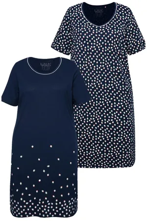 Ulla Popken Bigshirt Bigshirts 2er-Pack Punkte Rundhals/V-Ausschnitt - Verkäufer: Popken Fashion Group