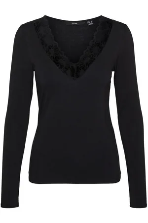 VERO MODA Langarmshirt VMRosa (1-tlg) Spitze - Verkäufer: Mary & Paul