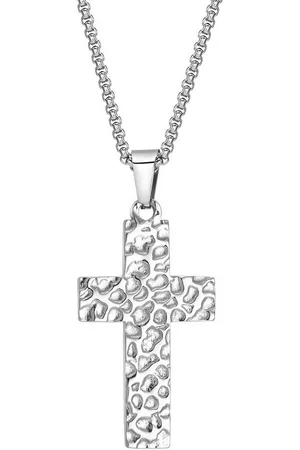 Karma Kette mit Anhänger Herrenkette Kreuz Halskette für Herren mit Kreuzanhänger (Männerschmuck Kreuzanhänger), Herrenschmuck Geschenk für Ihn Silber oder schwarz - Verkäufer: Sanixa