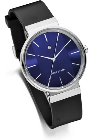 Jacob Jensen Quarzuhr Designuhr Edelstahl Kautschukband NEW LINE ⌀39mm, langer Sekundenzeiger - Verkäufer: Grossuhren Pohlmann
