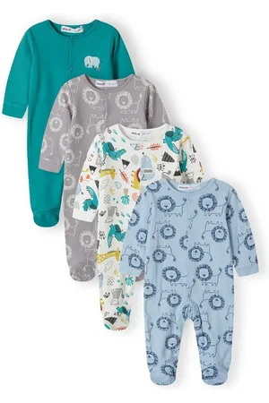Minoti Schlafoverall Strampler mit Reißfverschluss im 4-er Pack (0-24m) - Verkäufer: