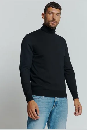 No Excess Rollkragenpullover mit Logo-Badge