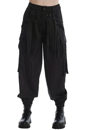Banned Retro Stoffhose Everlee Pinstripe Punk Gothic Nadelstreifen Baggy - Verkäufer: Schompi Trading e.K.