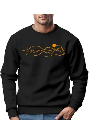 Neverless Sweatshirt Sweatshirt Herren Grafik-Design Outdoor Motiv Line Art Wandern - Verkäufer: Akowi