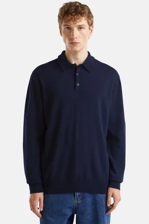 Benetton Langarm-Poloshirt
