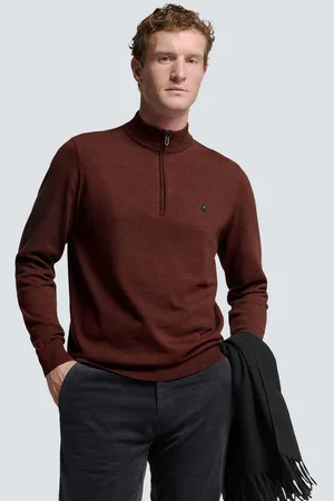 No Excess Rundhalspullover Pullover mit halbem Reißverschluss