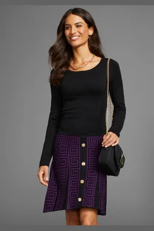 Laura Scott Strickkleid mit edlen Zierknöpfen