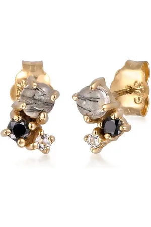 Elli DIAMONDS Paar Ohrstecker Ohrstecker Diamant (0.012 ct) Topas Turmalin 375 Gelbgold - Verkäufer: JULIE & GRACE GmbH