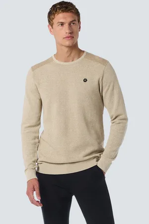 No Excess Rundhalspullover Rundhalspullover mit Raffinierter Zwei-Farben-Jacquard