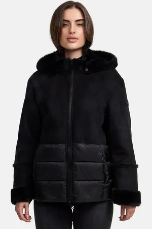 Manisa Kurzjacke mit Teddyfell-Kapuze
