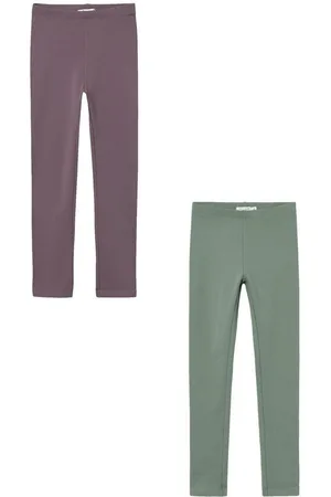 NAME IT Leggings 2er-Set Regular Fit weich bequem Basic (3-tlg) NKFDAVINA SOLID SWE LEGGING BRU N NOOS - Verkäufer: ARIZONAS