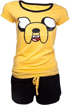 Adventure Time Pyjama Damen-Pyjama – Jake in Gelb und Schwarz - Verkäufer: coole-fun-t-shirts