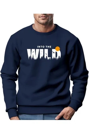 Neverless Sweatshirt Sweatshirt Herren Brustprint Bedruckt Into The Wild Schriftzug - Verkäufer: Akowi