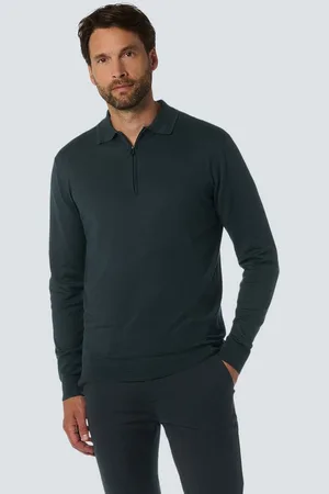 No Excess Rundhalspullover Polo-Pullover mit halbem Reißverschluss