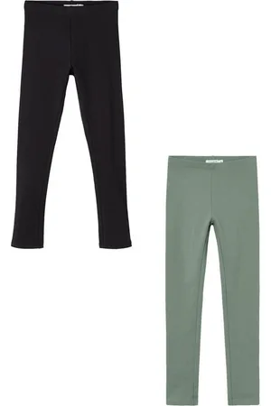 NAME IT Leggings 2er-Set Regular Fit weich bequem Basic (3-tlg) NKFDAVINA SOLID SWE LEGGING BRU N NOOS - Verkäufer: ARIZONAS