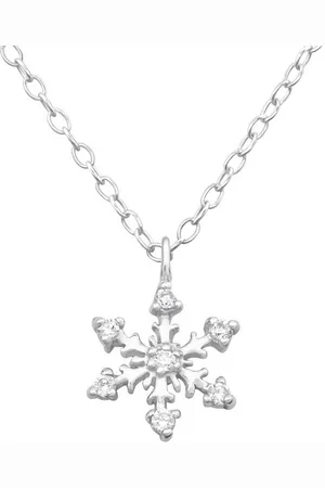 ALEXANDER YORK Kette mit Anhänger SCHNEEFLOCKE Zirkonia, 2-tlg., 925 Sterling Silber - Verkäufer: