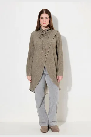 Ulla Popken Sweatshirt Long-Sweatshirt Stehkragen Langarm Biobaumwolle - Verkäufer: Popken Fashion Group